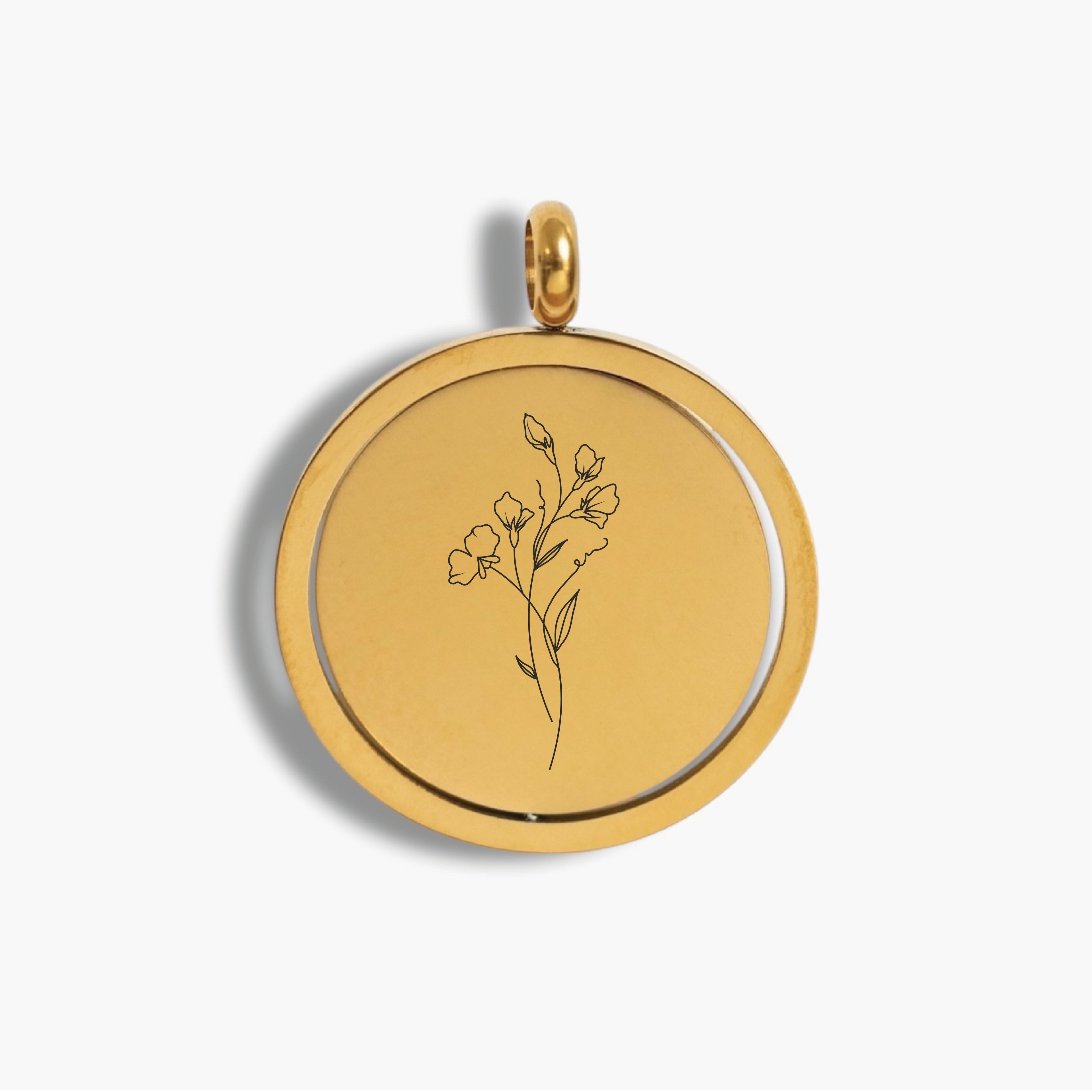 Gold Swing Disc Pendant